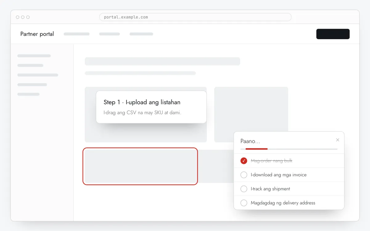 Help checklist na “Paano…” sa tabi ng tooltip ng tour na inilunsad nito sa parehong page